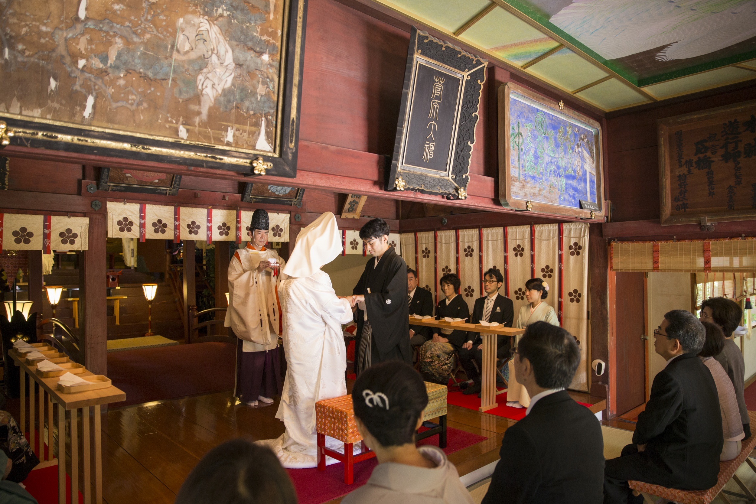 石川県金沢の結婚式場「つば甚」での神前式｜レトロ婚プロデュースウエディング